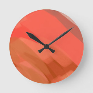 Schattierungen von rosigem Erröten Runde Wanduhr