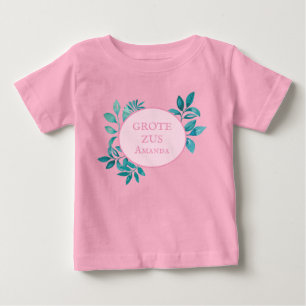 Schattig Grote Zus aanpasbaar naam Baby T-shirt