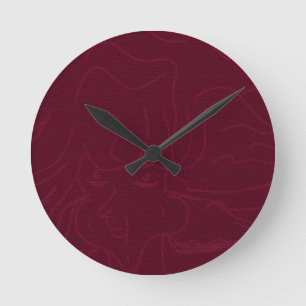 Schattige Animation  Runde Wanduhr