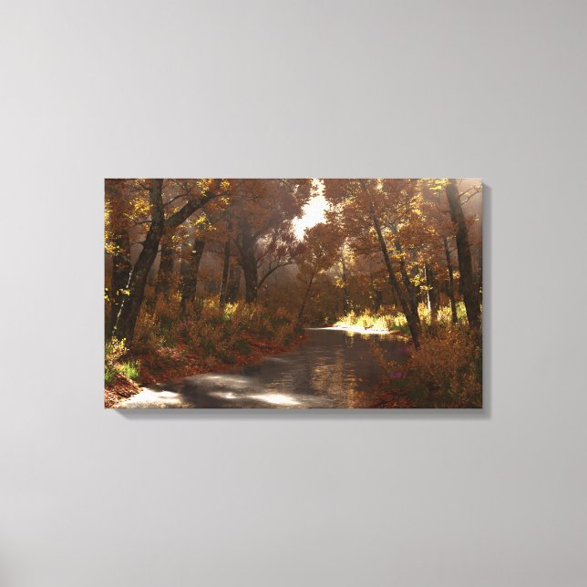 Schattige Creek (Herbst), Canvas Print Leinwanddruck (Vorderseite)