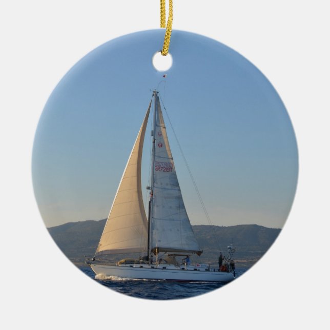 Schattige Lady am frühen Morgen Keramik Ornament (Vorne)