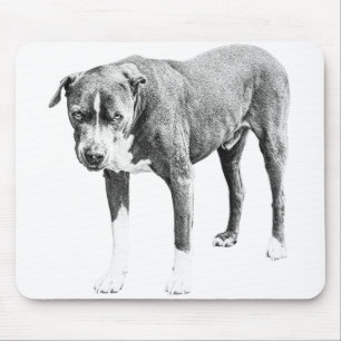 Schattige Pit Bull-Schreibtisch Mousepad