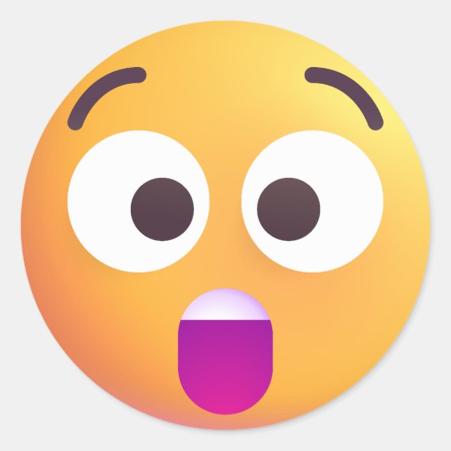 Schattige, verblüffte Gesichter Niedlich und erhab Runder Aufkleber (Vorderseite)