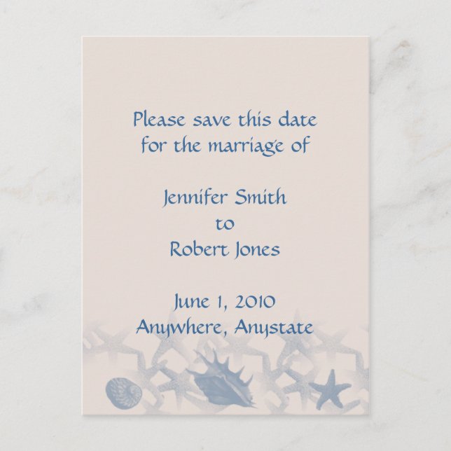 Schatz am Meer Save the Date, Postkarte (Vorderseite)