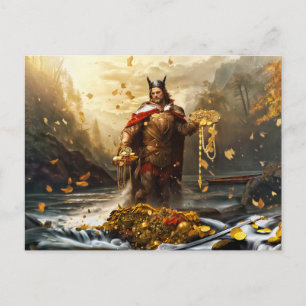 Schatz der Nibelungen am Rhein. Postkarte