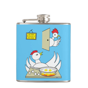 Schatz, ich bin Zuhause Chickens Flachmann