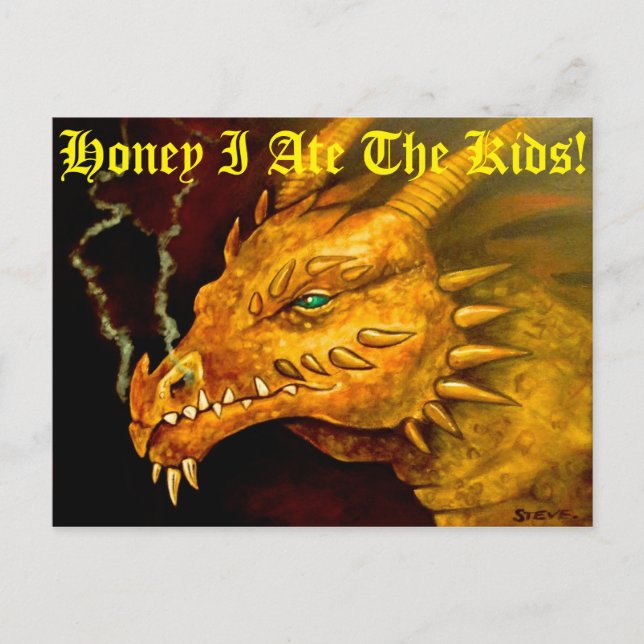 Schatz, ich habe die Kinder gegessen Postkarte (Vorderseite)