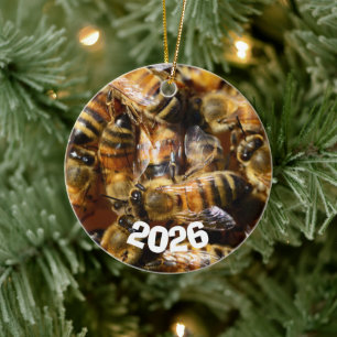 Schatz, ich liebe dich, Honigbienen Keramik Ornament