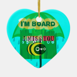 Schatz, ich vermisse dich so sehr keramikornament