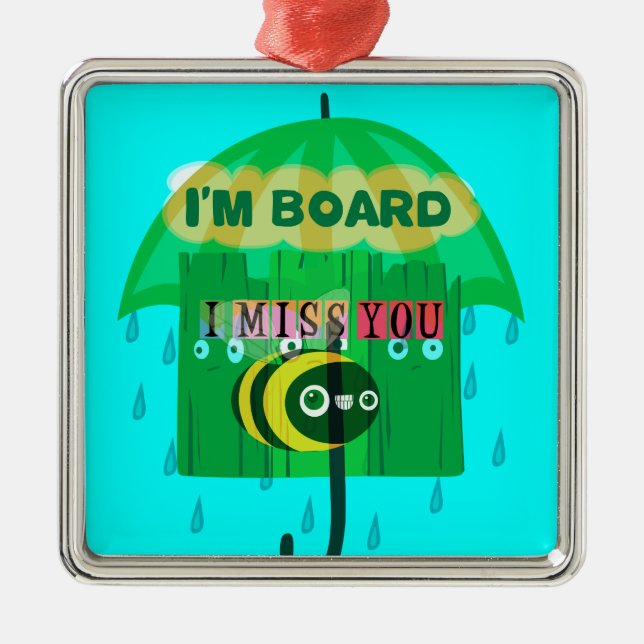 Schatz, ich vermisse dich so sehr ornament aus metall (Vorne)