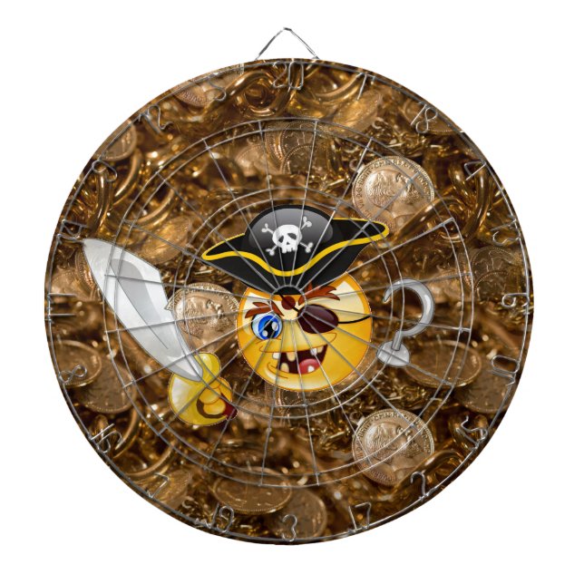 Schatz Pirate Emoji Dartscheibe (vorne)