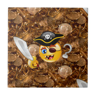Schatz Pirate Emoji Fliese
