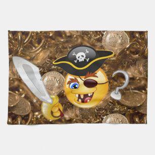 Schatz Pirate Emoji Küchentuch