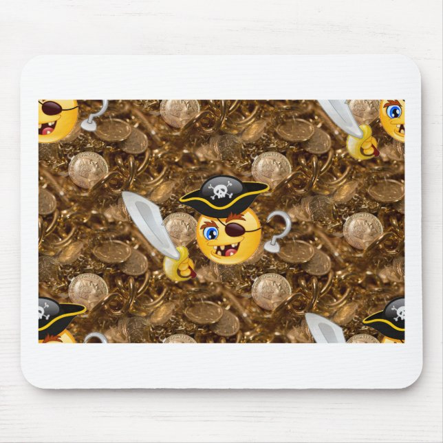 Schatz Pirate Emoji Mousepad (Vorne)