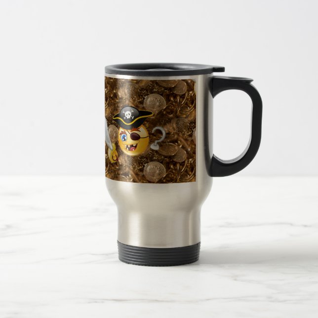 Schatz Pirate Emoji Reisebecher (Rechts)