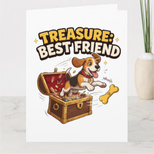 Schatzbester-Freund-Beagle Karte