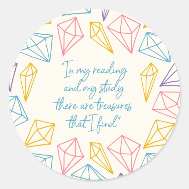 "Schätze, die ich finde" Runder Aufkleber (Vorderseite)