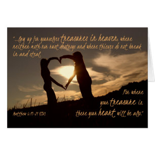 Schätze in Himmels-Matthew-6:19 - 21 Bibel-Vers