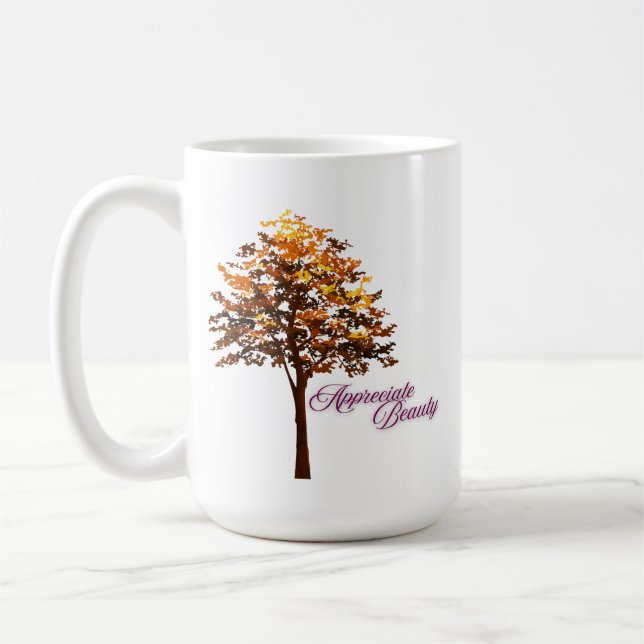 Schätze Schönheit Herbstbaum Kaffeetasse (Links)
