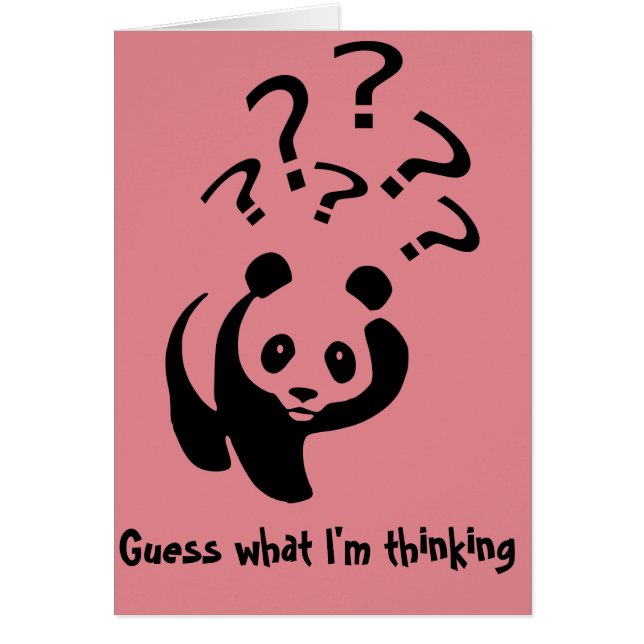 Schätzen Sie, dass was ich Panda denke, (Vorne)