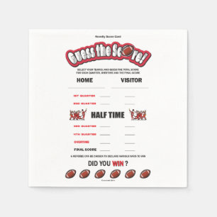 Schätzen Sie die Kerbe-Fußball-Cocktail-Serviett Serviette