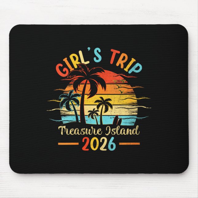 Schatzinsel Florida der Frauen Palmenbaum Sonnenun Mousepad (Vorne)