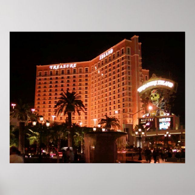 Schatzinsel Las Vegas Vector Grafikplakat Poster (Vorne)