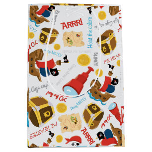 Schatzinsel Party Pirate Mittlere Geschenktasche Geschenktüte
