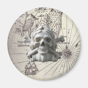 Schatzinsel Skull & Bones Pirate Kühlschrankmagnet Magnet