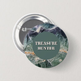 Schatzjäger Lila Abstrakter Edelstein Rockhound Button