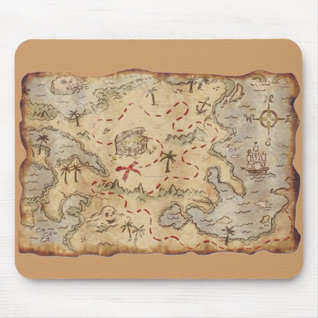 Schatzkarte Mousepad (Vorne)