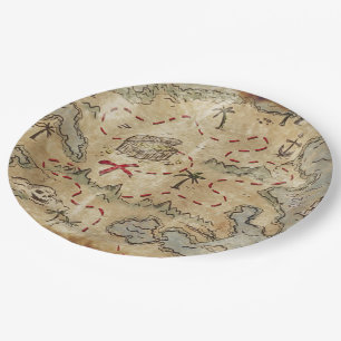 Schatzkarte Pappteller