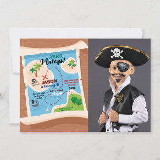 Schatzkarte Pirate Birthday Party Ship Foto Einladung