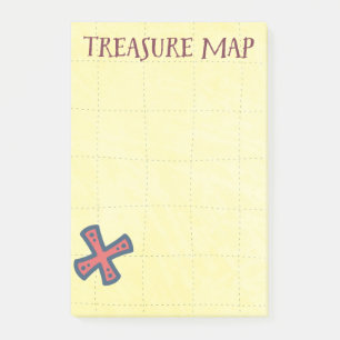 Schatzkarte Pirate Hintern Post-it Klebezettel