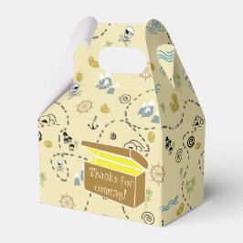 Schatzkarte und Danke für das Kommen Geschenkschachtel