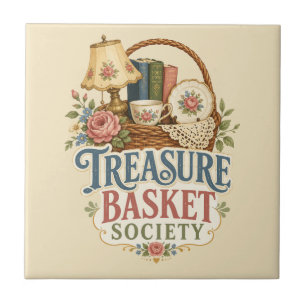 Schatzkorb Gesellschaft Cottagecore Fliese