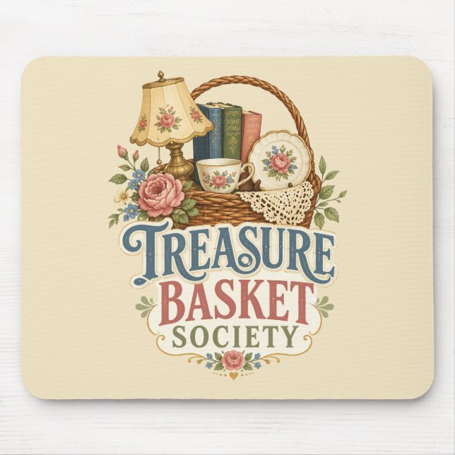 Schatzkorb Gesellschaft Cottagecore Mousepad (Vorne)