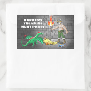 Schatzsuche-Party Geburtstag Rechteckiger Aufkleber