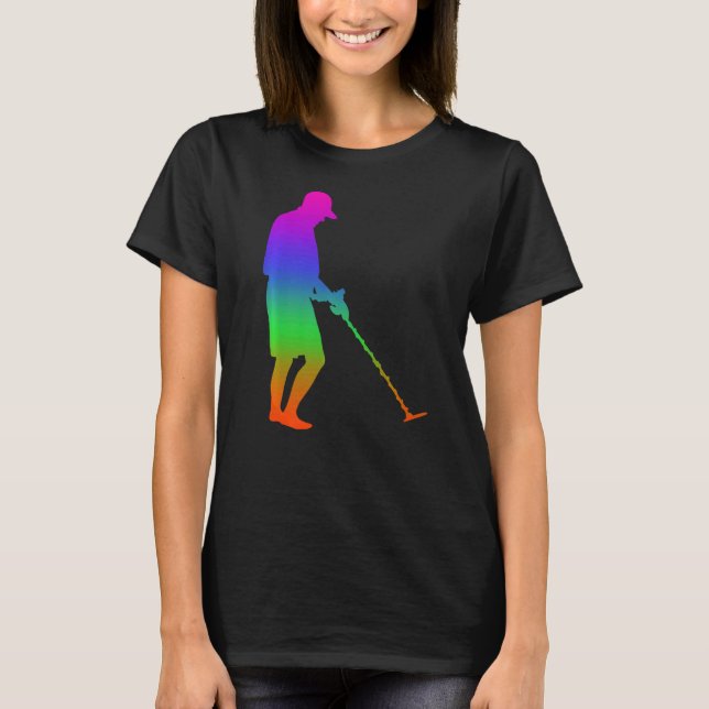 Schatzsuche Schatten in Regenbogenfarbe T-Shirt (Vorderseite)
