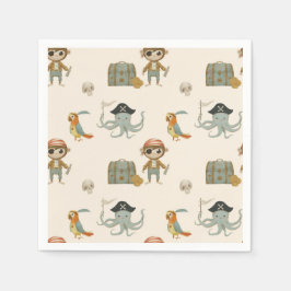 Schatzsucher Pirate Birthday Serviette
