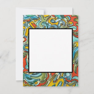 Schatztruhe Abstrakte Aquarellfarbe Mitteilungskarte