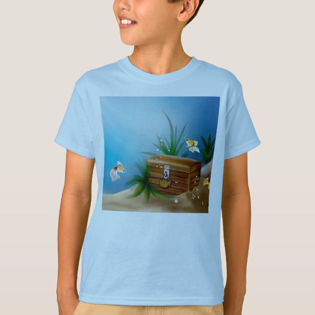 Schatztruhe Brustschwimmbad Wasser Destiny Geschen T-Shirt (Vorderseite)
