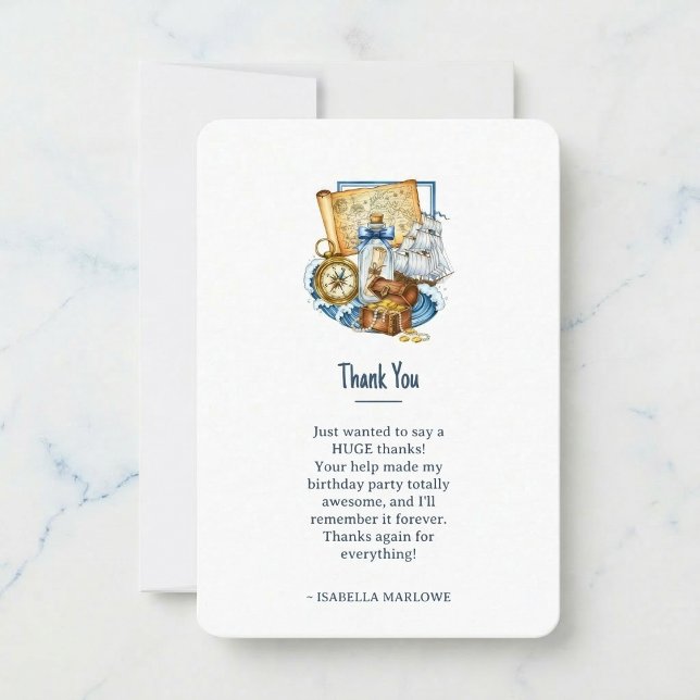 Schatztruhe Karte Boot Geburtstag (Navigate your gratitude with ease.)