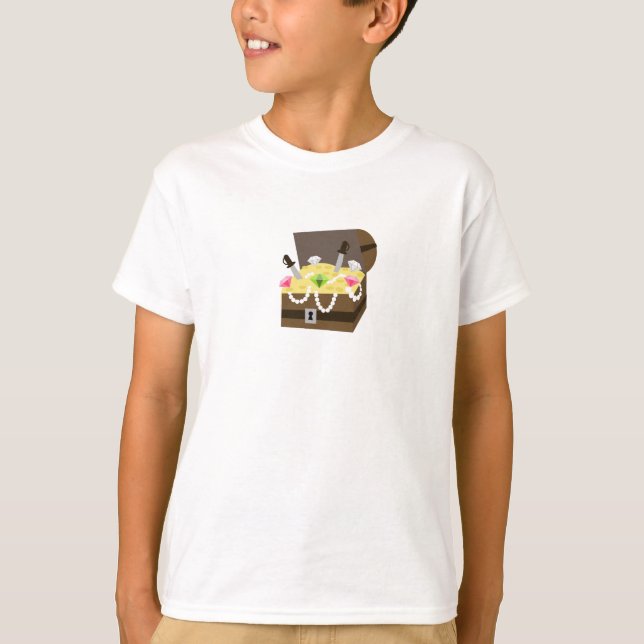 Schatztruhe-- rosa u. grüne Juwelen T-Shirt (Vorderseite)