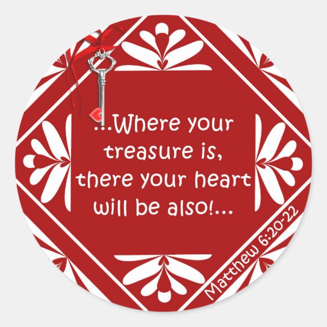 Schatztruhe Runder Aufkleber (Vorderseite)