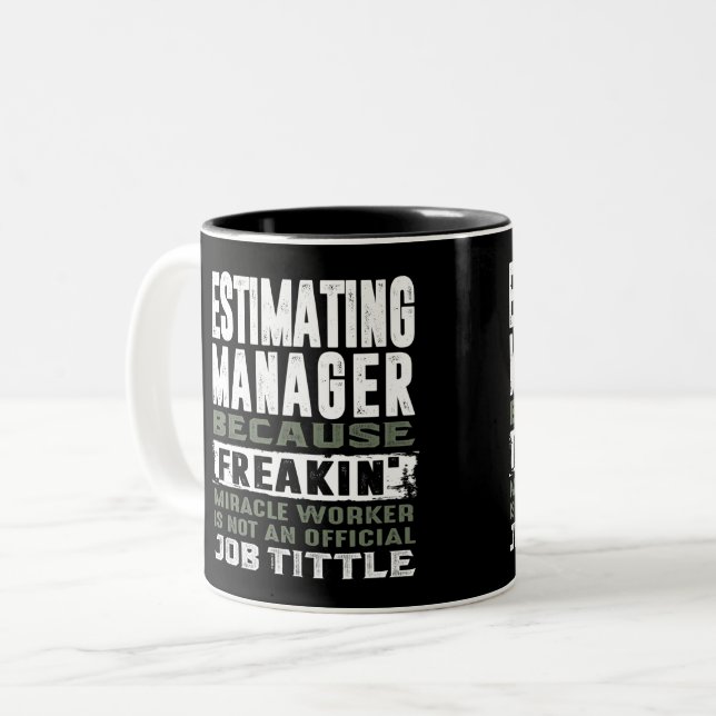 Schätzung des Managers Zweifarbige Tasse (Vorderseite Links)