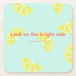 Schau auf die helle Seite! Autolufterfrischer Quad Rechteckiger Pappuntersetzer