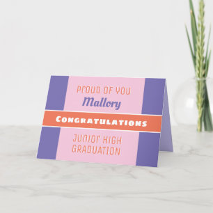 Schau! Custom Junior High Abschluss Karte! Karte