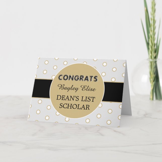 Schau! DEAN's LIST-Gelehrte-Glückwunsch-Karte Karte (Vorderseite)