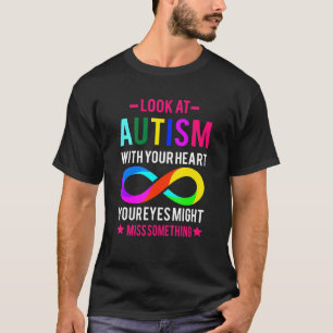 Schau Dir Autismus Puzzle Teil Autismus-Bewusstsei T-Shirt